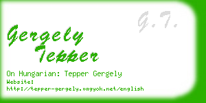 gergely tepper business card
